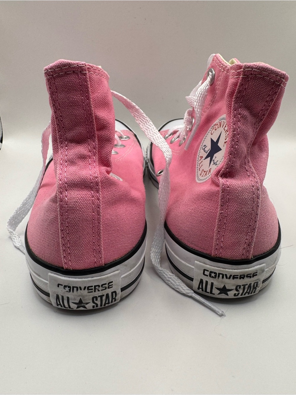 Converse Pink and White Classic High-Top Sneakers - Picture 3 of 5